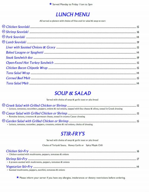 MENU | Taverna Rodos